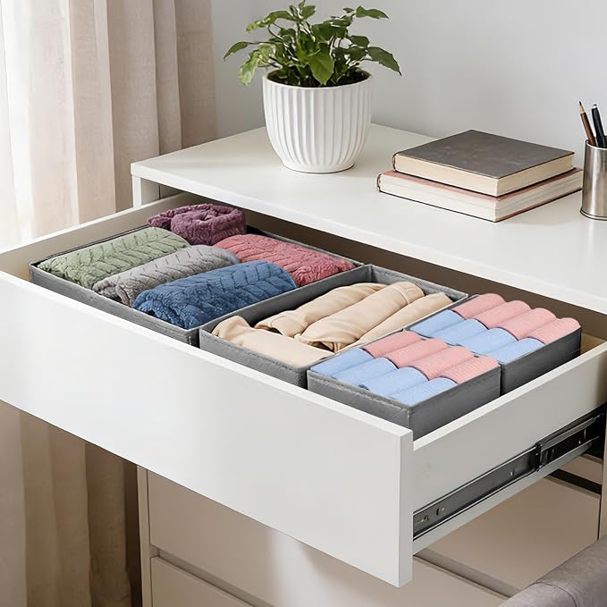 Drawer Organizer Clothes, 16 Pack Dresser Organizer Bins, Foldable Closet - Image 6
