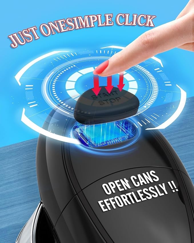 Electric Can Opener, Automatic Hands-Free One Touch, Smooth Edge Safety Cut - Image 4
