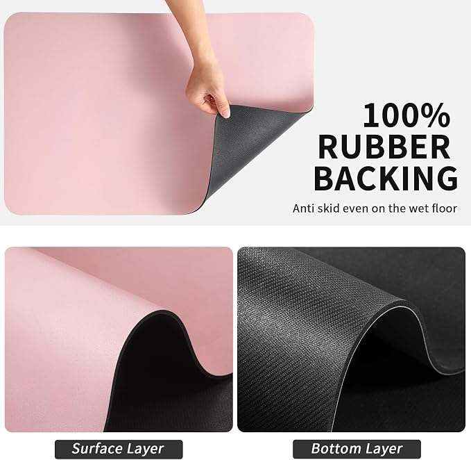 HotLive Dish Drying Mat for Kitchen Counter, Heat Resistant Drainer Mats - Image 5