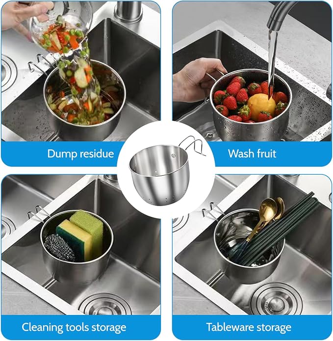 Stainless Steel Sink Food Catcher - Image 6