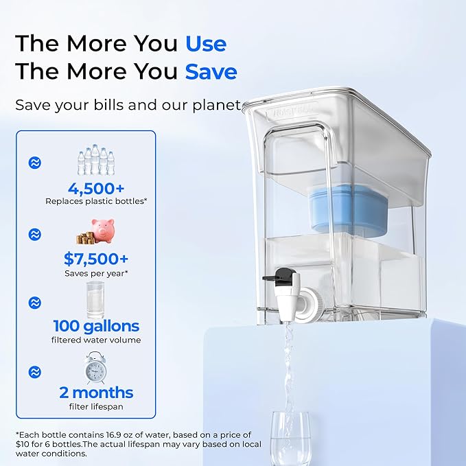 Waterdrop Slim Alkaline Water Filter Dispenser, Large Capacity, 100-Gallon - Image 6
