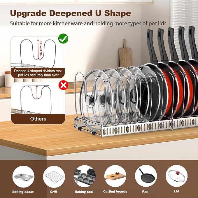 Housolution Pot and Pan Organizer Rack - Image 2