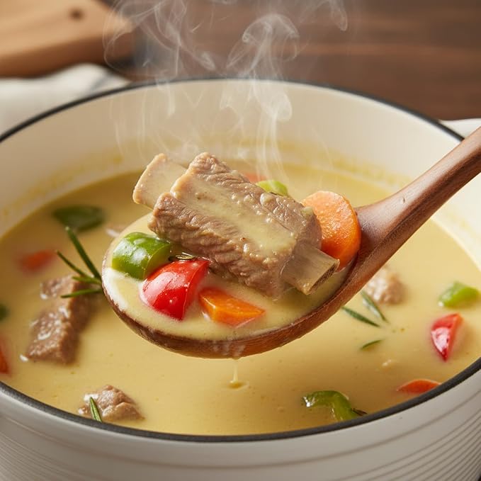 Wooden Soup Ladle, 10.2 Inch Long Handle Soup Ladle Wooden Soups Spoon Kitchen - Image 3
