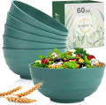 Wrova Wheat Straw Bowls Set 60 OZ Unbreakable Large Cereal Bowls Set of 6 by WROVA