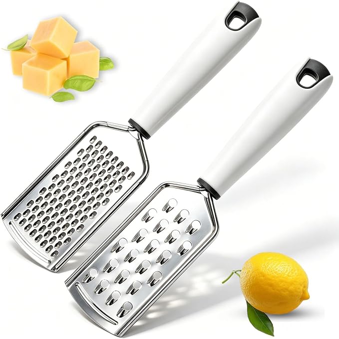 Zester Grater Set of 2, Kitchen Grater Zester Tool by Lekayihu