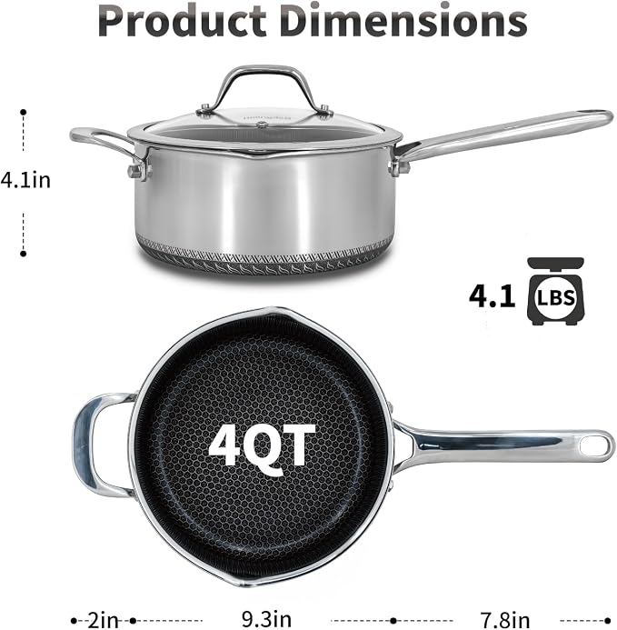 Hybrid Nonstick 4 QT Saucepan - Image 2