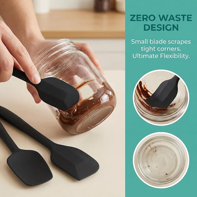 3 Pcs Silicone Spatula, Food Grade Rubber Spatula, Spatulas Silicone Heat - Image 4
