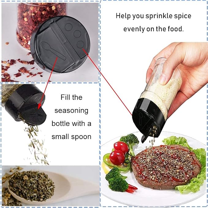 16 PCS 3.5oz Plastic Seasoning Containers - Image 4