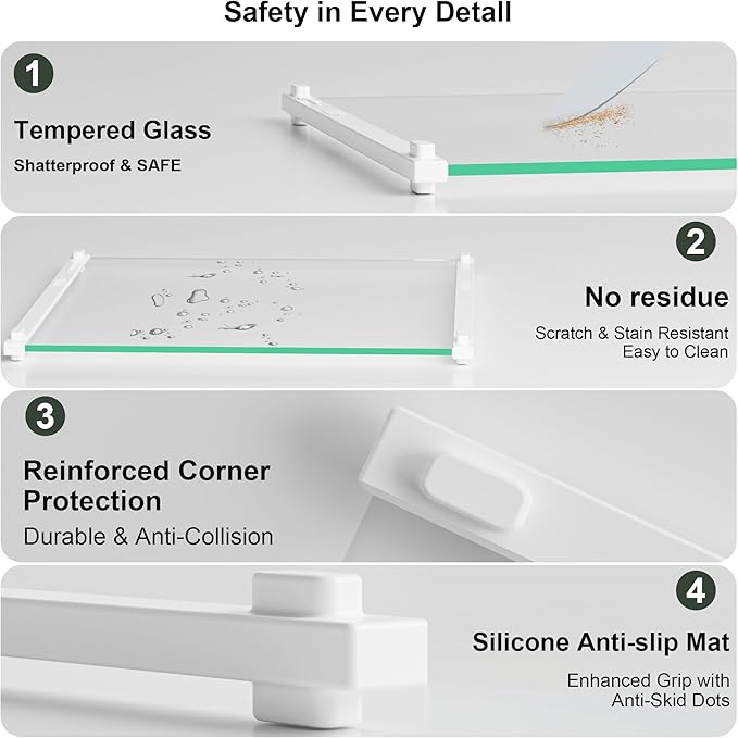 2Pcs Glass Cutting Boards for Kitchen, No Scratches/Microplastic-Free/Non Toxic - Image 4