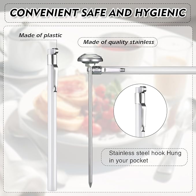 Xuhal 6 Pcs Stainless Steel Kitchen Thermometer - Image 3