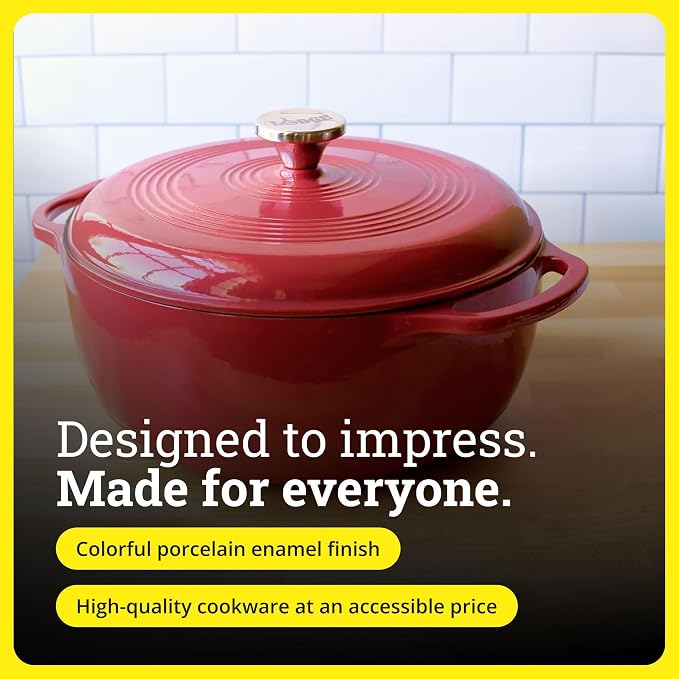 Lodge Essential Enamel Cast Iron Dutch Oven - Image 6