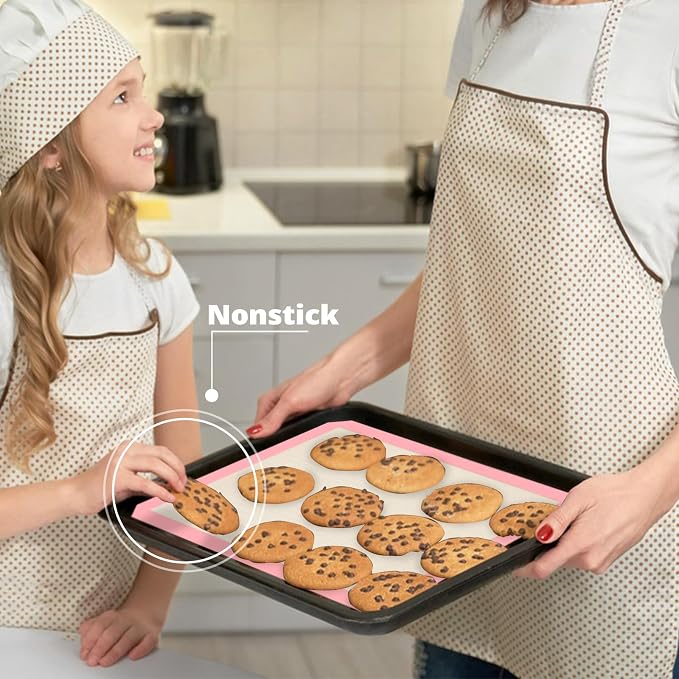 Silicone Baking Mat Set of 3, Silicone Baking Mats Cookie Sheet, Non-Stick Mats - Image 2