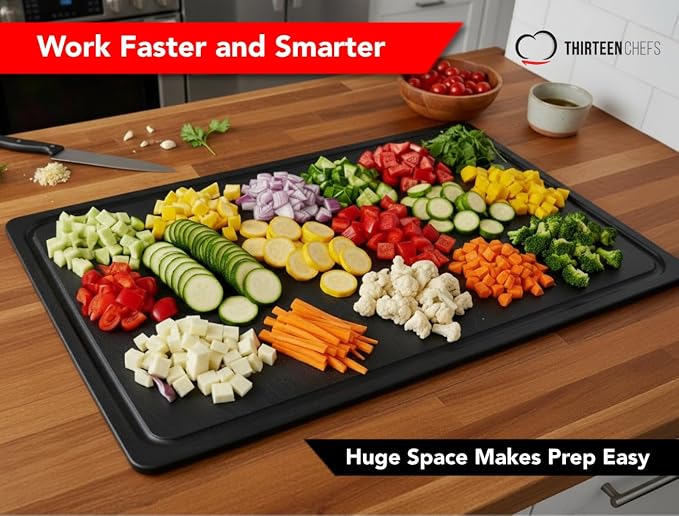 Thirteen Chefs Extra Large 30 x 18 Inch Grooved Cutting Board - Image 7
