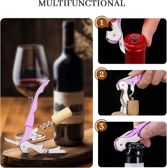 HYZ 2-Pack Wine Opener Waiter Corkscrew, Professional Wine Key - Image 5