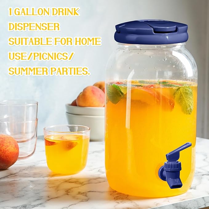 Havawish 2 Pcs 1 Gallon Plastic Beverage Dispenser - Image 6