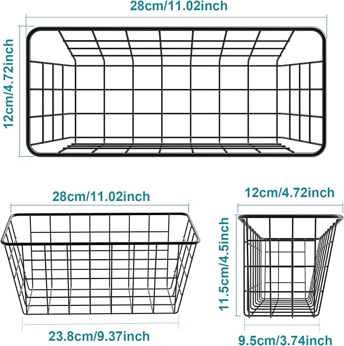 MaraFansie Hanging Kitchen Baskets Wire Storage Basket Over the Cabinet Door - Image 7