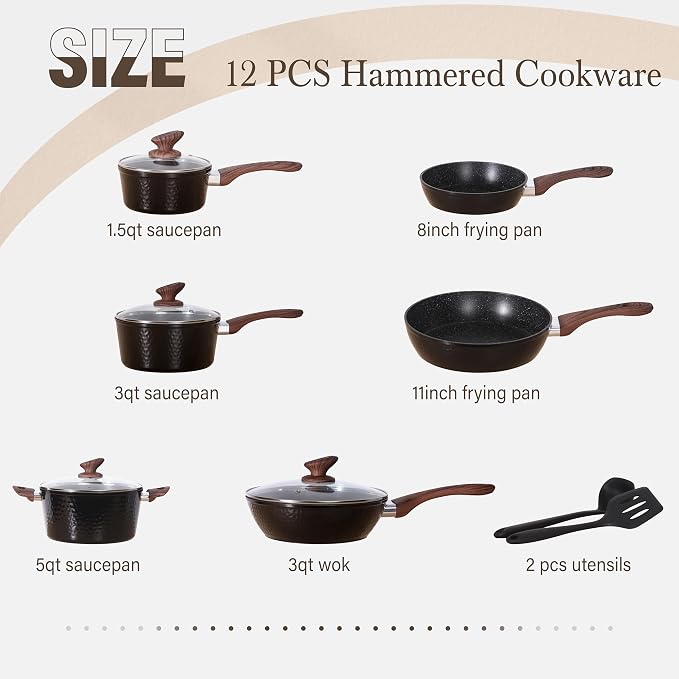 Kitchen Academy Induction Pots and Pans Set Non Stick - Image 7