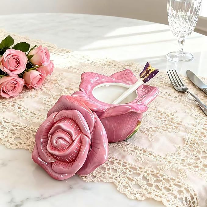Ceramic Rose Spice Jars - Image 4