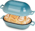 Enameled Cast Iron Dutch Oven for Sourdough Bread Baking, 9 x 5-4/5 Inch Oval by FRRLY