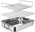 15.5" Stainless Steel Roasting Pans by EsOfficce