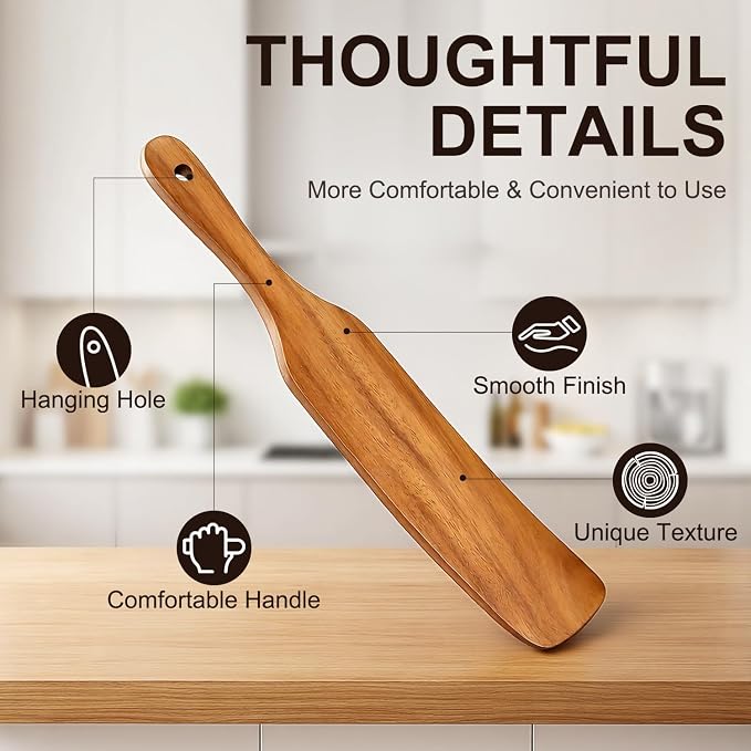 3 Pack Skinny Wooden Spurtle Set - Image 5