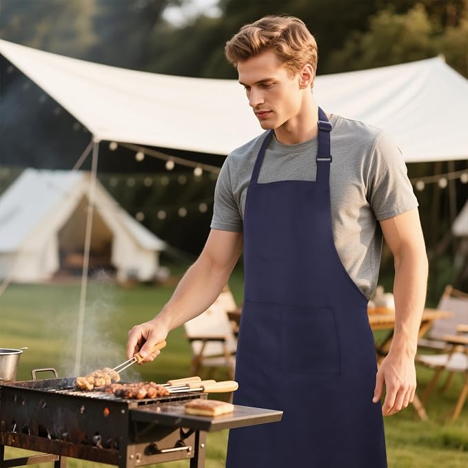 Large Chef Apron for Men and Women, Cooking Kitchen Aprons - Image 7