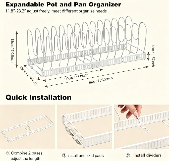 Expandable Pot and Pan Organizer - Image 2