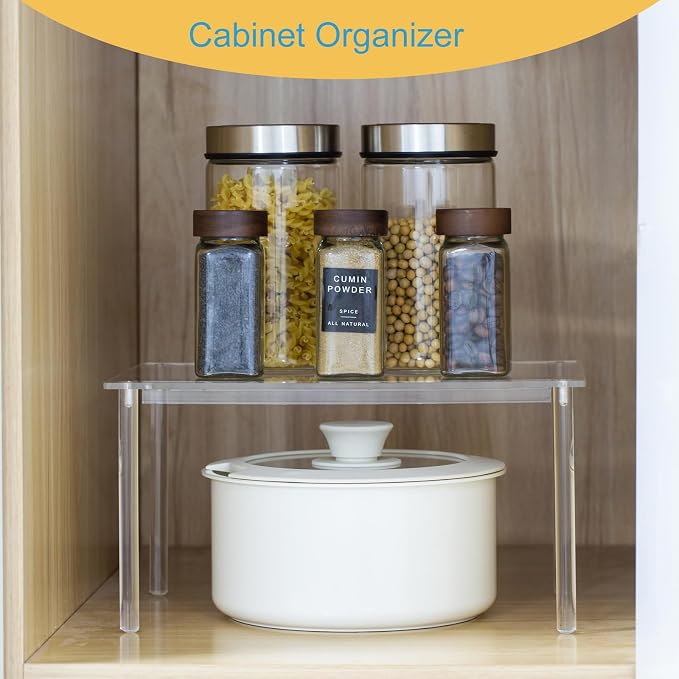 HENABLE 1 Pack Acrylic Cabinet Organizer, Kitchen Countertop Counter Organizer - Image 3