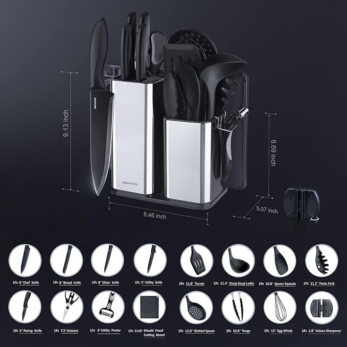 RAXCO Kitchen Utensils Set For Cooking-7 Cooking Utensils, 5 Kitchen Utensils - Image 7
