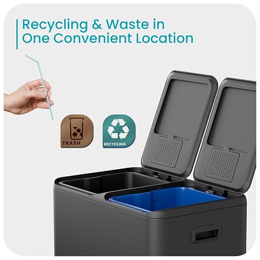 Home Zone Living 16 Gallon Kitchen Trash Can - Image 2