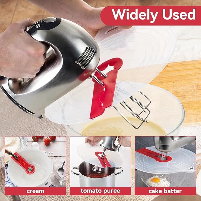 Silicone Mixing Bowl Splatter Guard, Modern Style, Dishwasher & Microwave Safe - Image 2