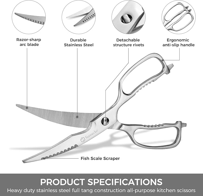 Sunnecko Heavy Duty Kitchen Scissors - Image 2