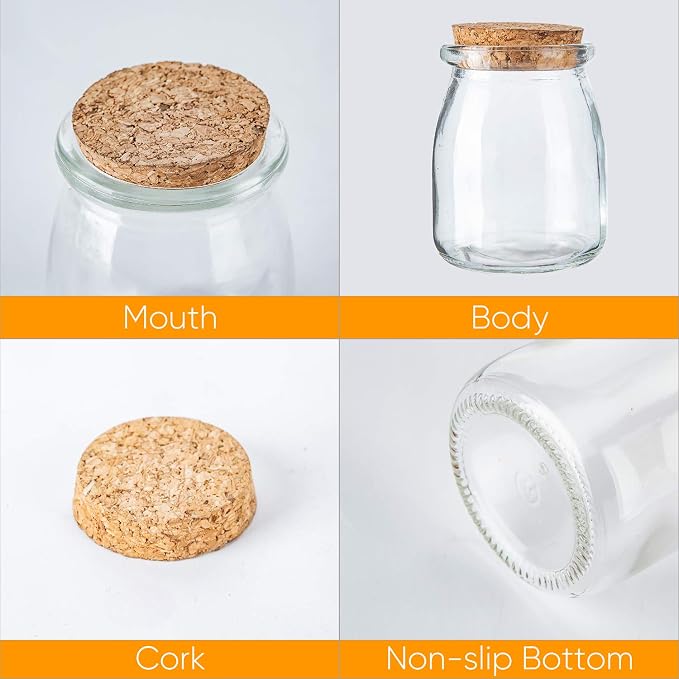 Brajttt Mini Yogurt Jars 30 Pack, 7 oz Glass Favor Jars - Image 3
