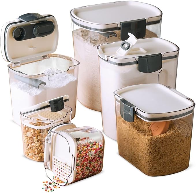 Progressive ProKeeper Baker's Airtight Kitchen Storage Canister Container Set by ProgressiveInternational
