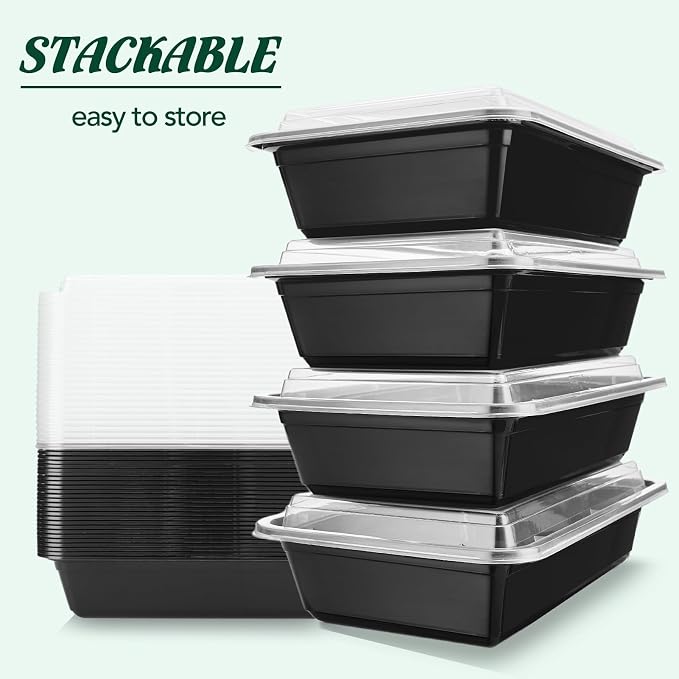 Glotoch Meal Prep Containers 32oz 50 Pack - Image 9