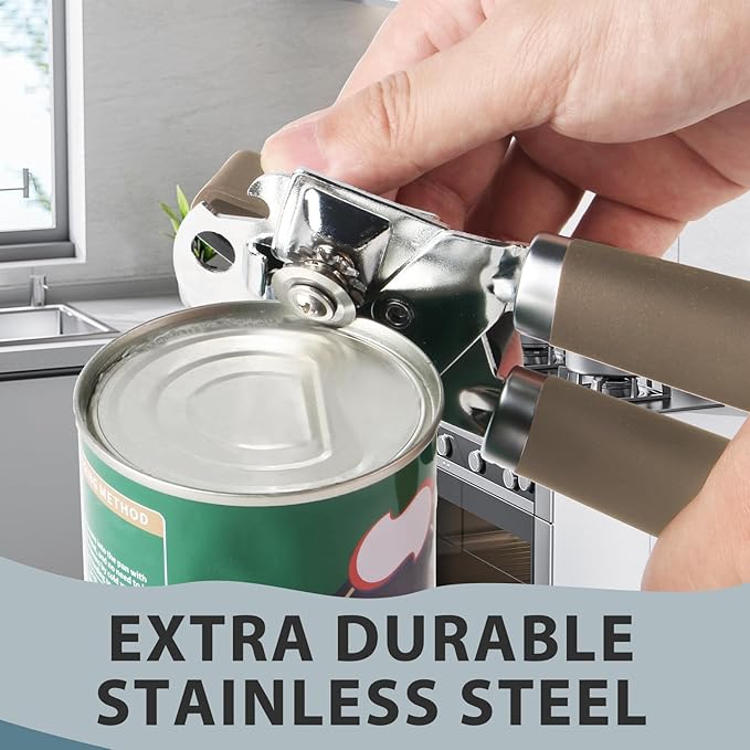 Safring Can Opener Manual, Heavy Duty Handheld Strong Can Opener - Image 4