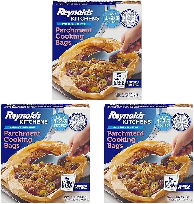 Reynolds Kitchens Parchment Cooking Bags, Family Size, Non-Stick Parchment by ReynoldsConsumerProducts
