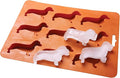 Dachshund Dog Shaped Silicone Ice Cube Molds and Tray Brown by LYWUU