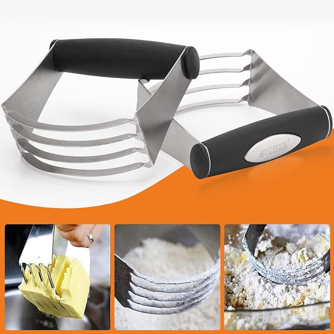 HULISEN Pastry Cutter, Dough Blender, 3 Cup Flour Sifter and Biscuit Cutter - Image 3