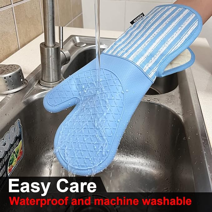 Alselo Silicone Oven Mitts Heat Resistant 932℉ - Image 6