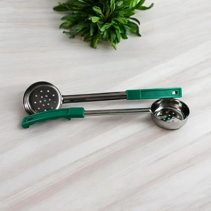 4 Ounce Slotted Stainless Steel Portion Control Ladle Spoon - Image 9