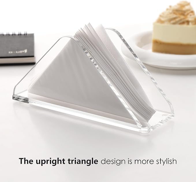 Acrylic Standing Triangle Paper Napkin Holder - Image 8