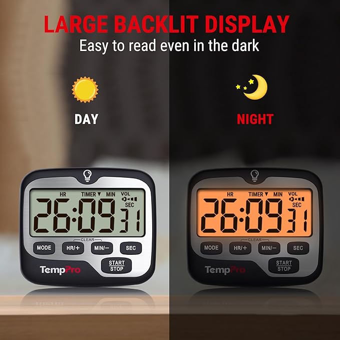 TempPro TM01 Kitchen Timers for Cooking - Image 5