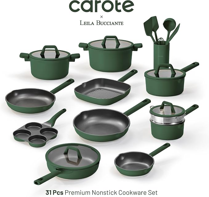 CAROTE 31PCS Pots and Pans Set, Nonstick Cookware Set Kitchen Non Stick - Image 5