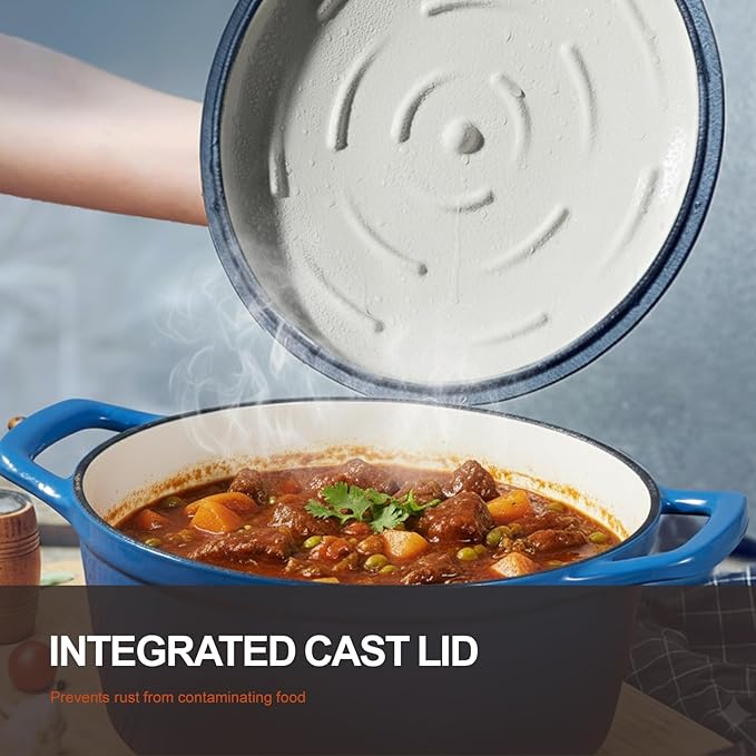 Overmont Enameled Cast Iron Dutch Oven - Image 3