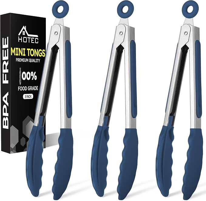 Hotec Mini Silicone Kitchen Tongs by Hotec