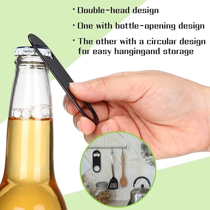 Remerry 50 Pcs Bottle Openers Stainless Steel Flat Bottle Opener Bulk 3.4 x 1.3 - Image 5