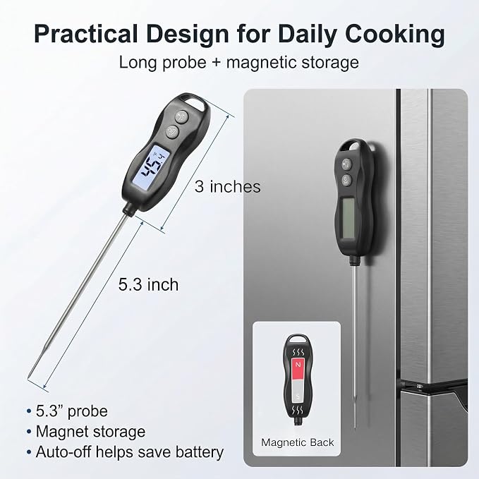 Meat Thermometer Digital with Backlight – Instant Read Food Thermometer - Image 9