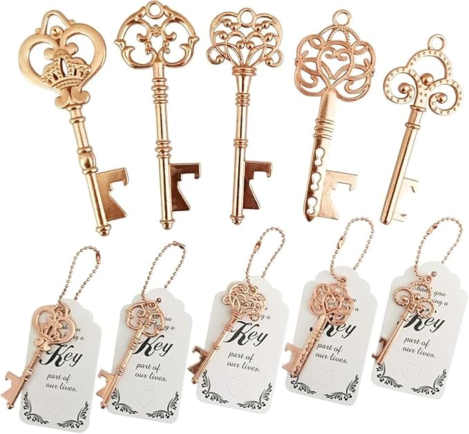WODEGIFT 50 PCS Wedding Favors Key Bottle Openers, Bridal Shower Party Favors by WODEGIFT