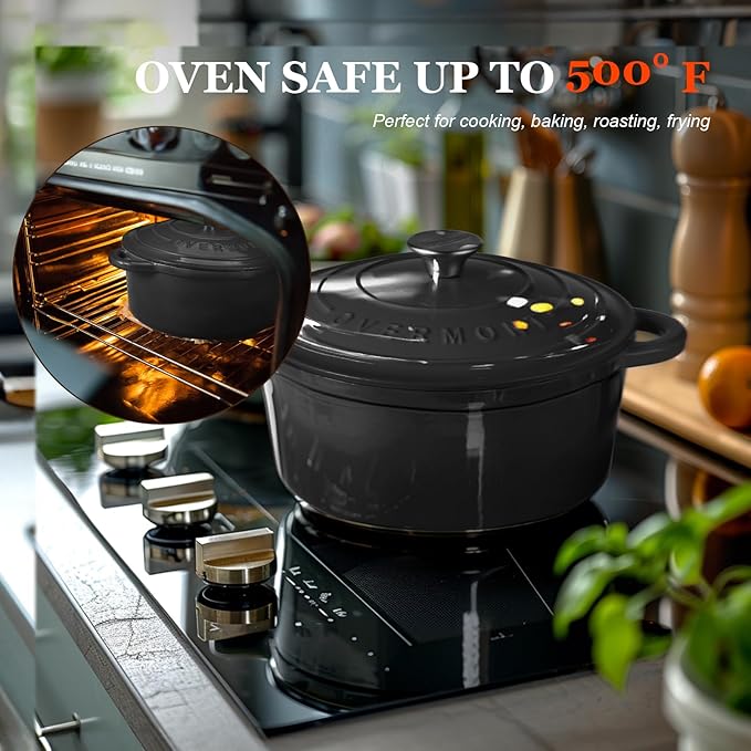 Overmont Enameled Cast Iron Dutch Oven - Image 5